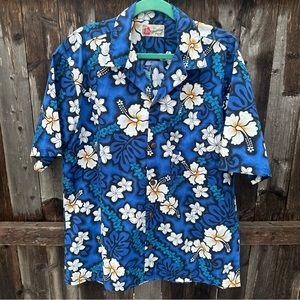 Hilo Hattie The Original Hawaiian Shirt Men’s Short Sleeve Button Down Shirt L